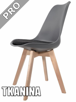 Krzesło skandynawskie MONZA DARK GREY Pro - Black Fabric V