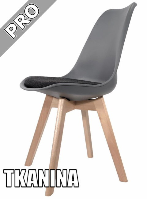 Krzesło skandynawskie MONZA DARK GREY Pro - Black Fabric V