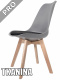 Krzesło skandynawskie MONZA LIGHT GREY Pro - Black Fabric V