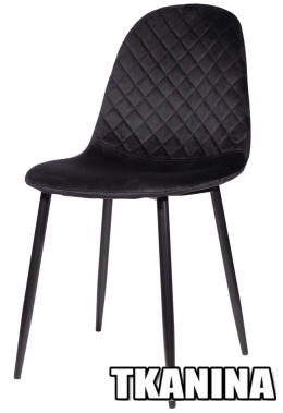 Krzesło tapicerowane GIULIA CARO VELVET BLACK