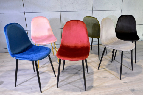 Krzesło tapicerowane GIULIA VELVET GREY II GATUNEK Krzesło tapicerowane GIULIA VELVET GREY II GATUNEK