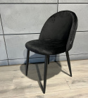 Krzesło tapicerowane GLORIA BLACK VELVET