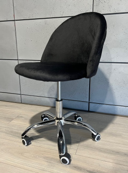 Krzesło tapicerowane GLORIA OFFICE BLACK VELVET