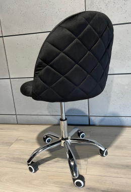 Krzesło tapicerowane GLORIA OFFICE BLACK VELVET
