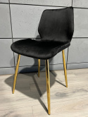 Krzesło tapicerowane SOPHIA VELVET BLACK GOLD