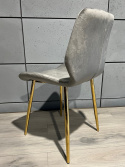 Krzesło tapicerowane SOPHIA VELVET GREY GOLD