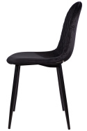 Krzesło tapicerowane CARO VELVET BLACK II GATUNEK