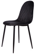 Krzesło tapicerowane CARO VELVET BLACK II GATUNEK