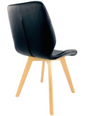 Krzesło tapicerowane SOPHIA PU BLACK - II GATUNEK