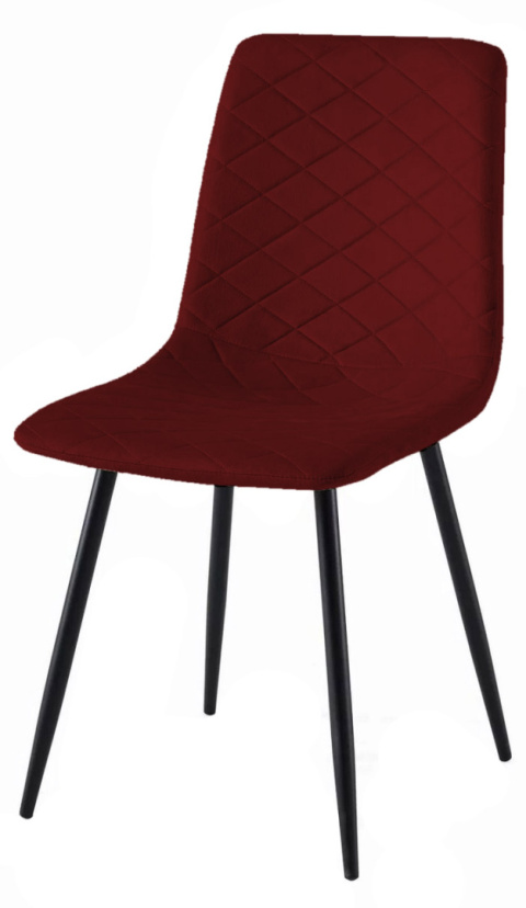 Krzesło tapicerowane SORANO VELVET BURGUNDY