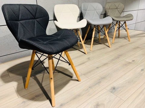 Krzesło tapicerowane VASTO GREY FABRIC - II GATUNEK Krzesło tapicerowane VASTO GREY FABRIC - II GATUNEK