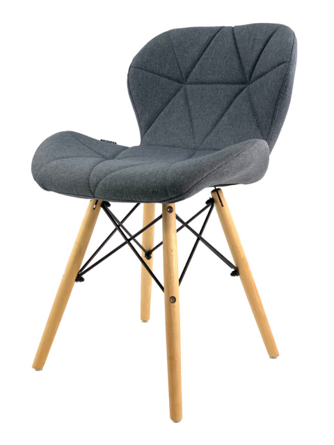 Krzesło tapicerowane VASTO GREY FABRIC - II GATUNEK Krzesło tapicerowane VASTO GREY FABRIC - II GATUNEK