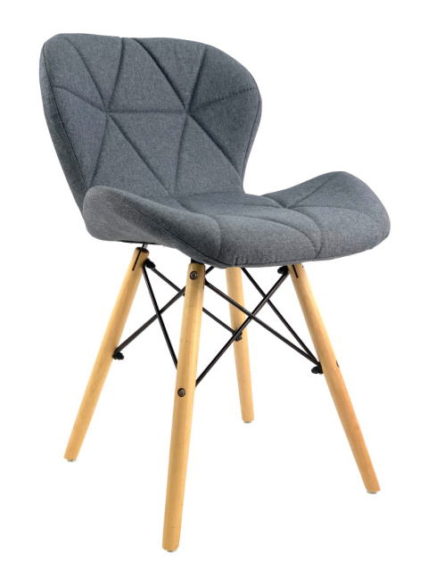 Krzesło tapicerowane VASTO GREY FABRIC - II GATUNEK Krzesło tapicerowane VASTO GREY FABRIC - II GATUNEK