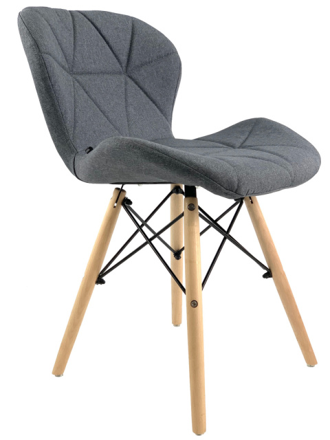 Krzesło tapicerowane VASTO GREY FABRIC - II GATUNEK Krzesło tapicerowane VASTO GREY FABRIC - II GATUNEK